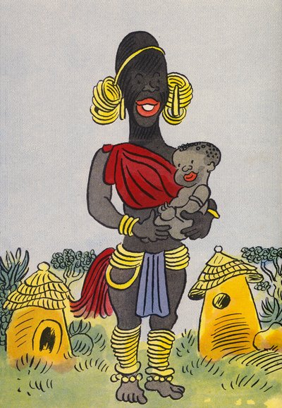 Walter Trierin hullut puvut: Trierrier Trier: Keski-Afrikka (värilitografia) tekijältä Walter Trier