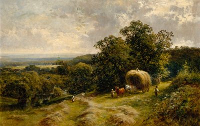 Carting Hay lähellä Brockhamia, Surreyssa tekijältä Walter Wallor Caffyn