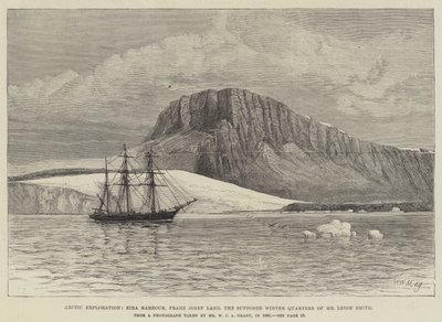 Arctic Exploration, Eiran satama, Franz Josef Land, herra Leigh Smithin oletetut talvikorttelit tekijältä Walter William May