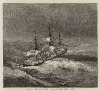 HMS Royal Alfred Atlantin myrskyssä tekijältä Walter William May