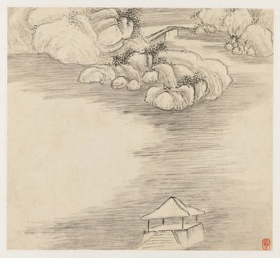 Maisemaalbumi: Leaf 3, 1677. tekijältä Wang Gai