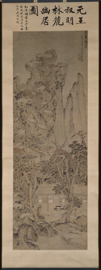 Hiljainen elämä metsäisessä laaksossa 林麓幽居圖 tekijältä Wang Meng