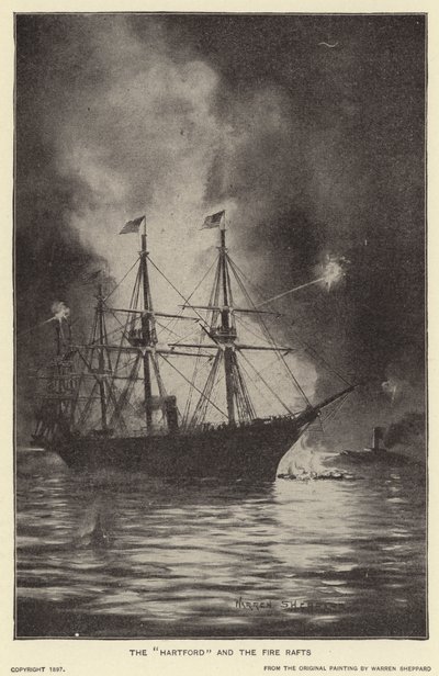 "Hartford" ja tulilautat (litho) tekijältä Warren Sheppard