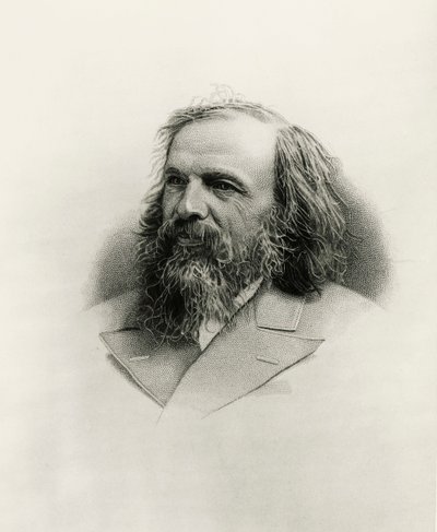 Dmitri Ivanovitš Mendelejevin muotokuva (Tobolsk tekijältä Warwick (after) Brookes