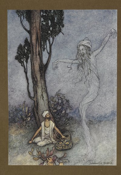 Levy 26: "Nyt parturi, aion tuhota sinut. kuka suojelee sinua?", Folk-Tales of Bengal ... Sisältää 32 värillistä Warwick Goblen kuvitusta (Edition de luxe.) tekijältä Warwick Goble