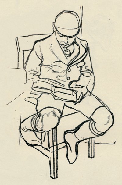 Boy Reading, c1900 tekijältä Warwick Reynolds