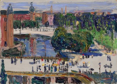 Amsterdam - Näkymä ikkunasta. 1904 tekijältä Wassily Kandinsky