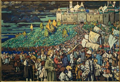 Ankunft der Kaufleute tekijältä Wassily Kandinsky