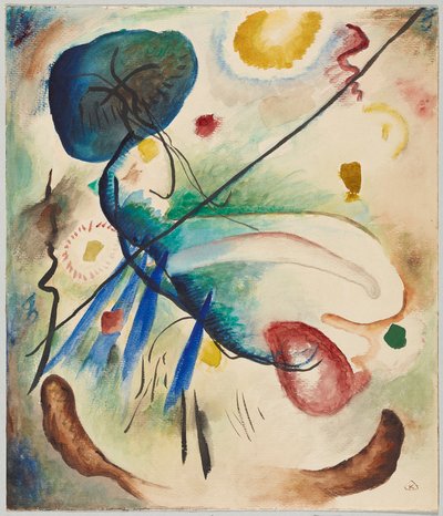 Akvarelli ja viivapiirros tekijältä Wassily Kandinsky