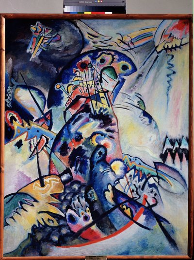 Vassily Kandinskyn (tai Wassily Kandinskyn tai Kandinskyjin) maalaus "Sininen kampa" tekijältä Wassily Kandinsky