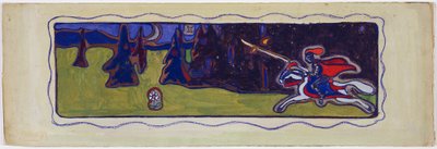 Twilight, verso: luonnos parista tekijältä Wassily Kandinsky