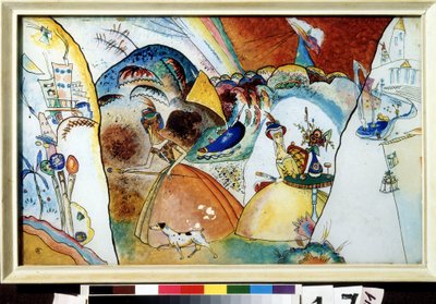 ""Ladies in Crinoline"" Akvarelli Vassily Kandinsky (tai Wassily Kandinsky tai Kandinskyj tekijältä Wassily Kandinsky