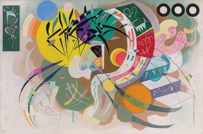 Dominantti Kurve (dominoiva käyrä). 1936 tekijältä Wassily Kandinsky