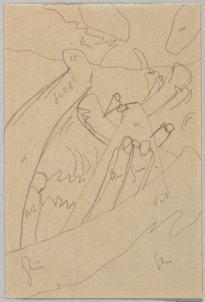 Luonnos Improvisaatio 7:lle tekijältä Wassily Kandinsky