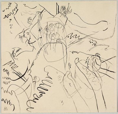 Luonnos "Little Pleasures" -ohjelmalle tekijältä Wassily Kandinsky