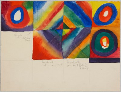 Väritutkimuksia, joissa on tietoa maalaustekniikasta tekijältä Wassily Kandinsky