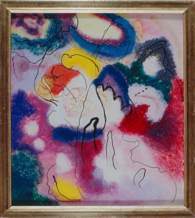 Lasikuva punaisella tahralla tekijältä Wassily Kandinsky