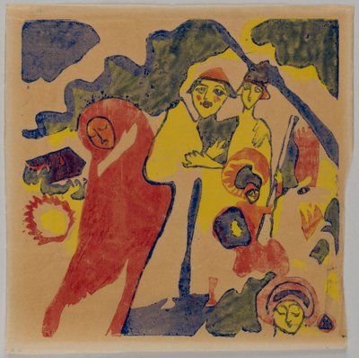 Klänge S. 85 (Bauer und Student) tekijältä Wassily Kandinsky