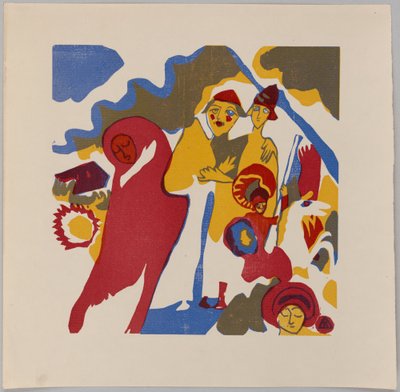 Klänge S. 85 (Bauer und Student) tekijältä Wassily Kandinsky