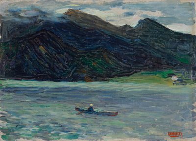 Kochel – järvi veneellä tekijältä Wassily Kandinsky