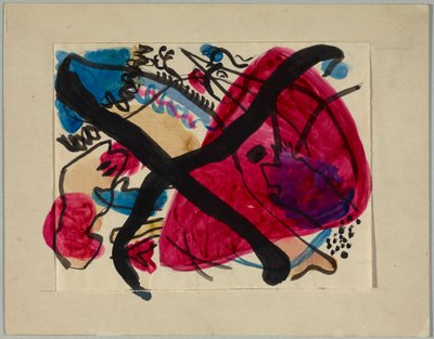 Mit schwarzen Diagonalen tekijältä Wassily Kandinsky