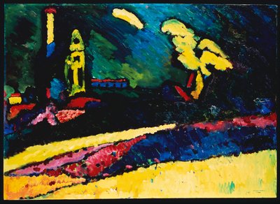 Murnau, Maisema kirkon I kanssa tekijältä Wassily Kandinsky