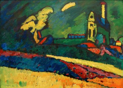 Murnau – Landschaft mit Kirche I tekijältä Wassily Kandinsky