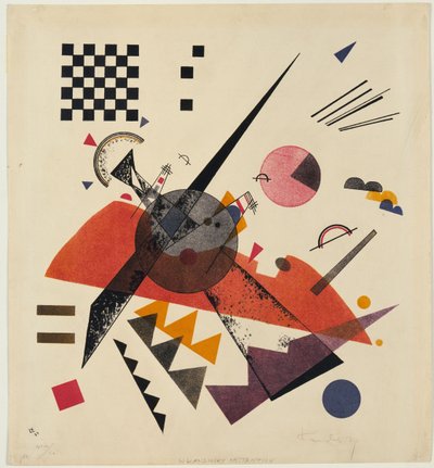 ""Oranssi"" Litografia Vassily Kandinsky (tai Wassily Kandinsky tai Kandinskyj tekijältä Wassily Kandinsky