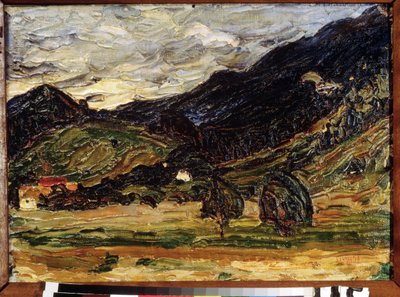 "Maisema" Vassily Kandinskyn maalaus (tai Wassily Kandinsky tai Kandinskyj tekijältä Wassily Kandinsky