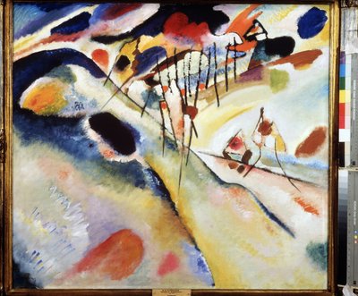"Maisema" Vassily Kandinskyn maalaus (tai Wassily Kandinsky tai Kandinskyj tekijältä Wassily Kandinsky