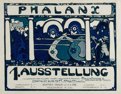 Ensimmäisen falangin näyttelyn juliste, 1901. tekijältä Wassily Kandinsky