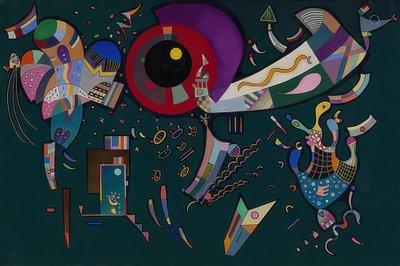 Ympyrän ympäri (Autour du cercle). 1940 tekijältä Wassily Kandinsky