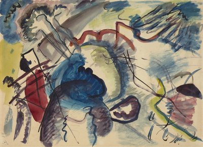 Luonnos maalaamiseen valkoisella reunuksella Luonnos maalaamiseen valkoisella reunuksella, 1913 tekijältä Wassily Kandinsky