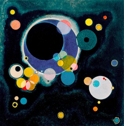Luonnos useille piireille tekijältä Wassily Kandinsky