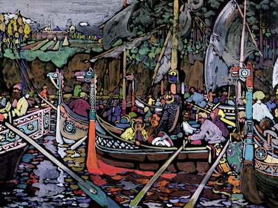 Volgan laulu, 1906 tekijältä Wassily Kandinsky