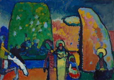 Tutkimus "Improvisaatio nro 2 (hautajaismarssi)" tekijältä Wassily Kandinsky