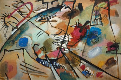 Tutkimus "Improvisation 24 (Troika II)" 1924 (öljy aluksella) tekijältä Wassily Kandinsky