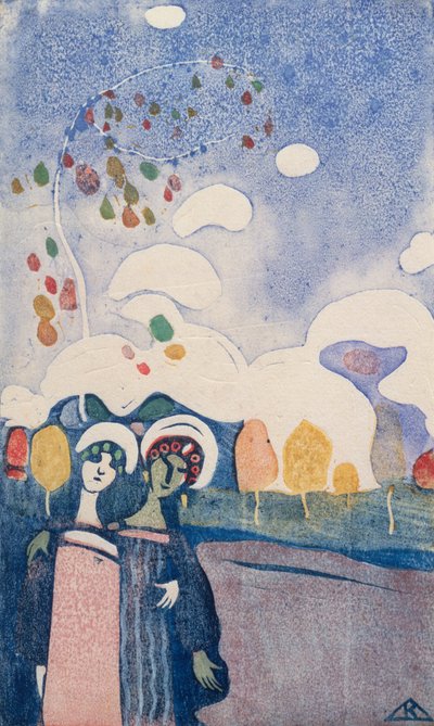 Kaksi tyttöä tekijältä Wassily Kandinsky