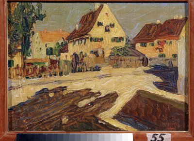 Katu auringonvalossa. Wassily Kandinskyn maalaus (tai Wassily Kandinski tai Kandinskij tekijältä Wassily Kandinsky