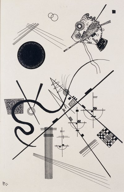 Nimetön (piirustus 4); Nimetön (Dessin 4) tekijältä Wassily Kandinsky