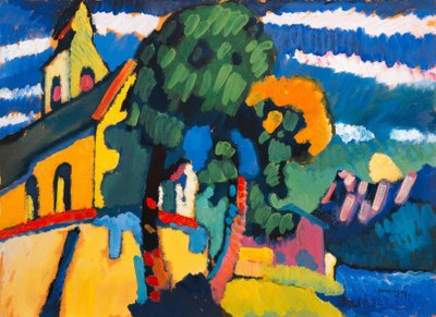 Riegseen kyläkirkko tekijältä Wassily Kandinsky