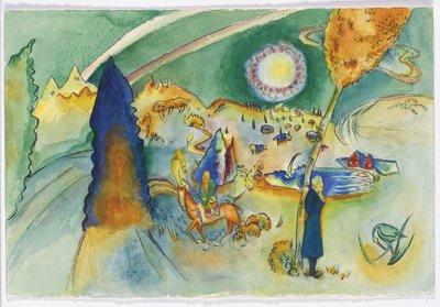 Akvarelli Poul Bjerrelle tekijältä Wassily Kandinsky