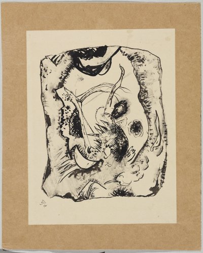 Piirustus "Kuva vaalealla taustalla" tekijältä Wassily Kandinsky