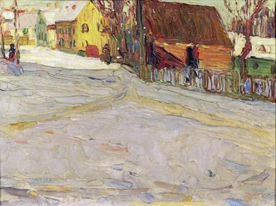 Kaupunkimaisema (öljy kankaalle) tekijältä Wassily & Marc Franz (1880-1916) Kandinsky