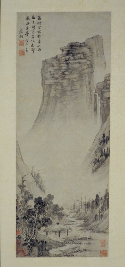 Runollisia ajatuksia joenvarsipaviljongissa, 1558. tekijältä Wen Zhengming