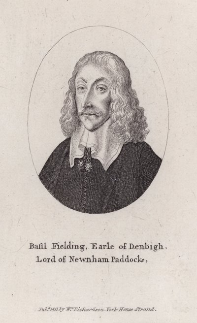 Basil Feilding, Denbighin toinen jaarli, englantilainen diplomaatti, poliitikko ja palamentaarinen sotilas sisällissodassa (kaiverrus) tekijältä Wenceslaus (after) Hollar