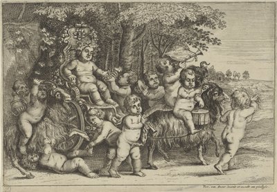 Bacchantin ja poikien kulkue vuohien selässä tekijältä Wenceslaus Hollar (rejected attribution)