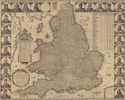 Uusi ja tarkka Englannin kartta, 1644. tekijältä Wenceslaus Hollar