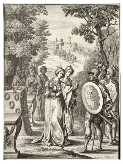 Aeneas tapaa Andromachen tekijältä Wenceslaus Hollar