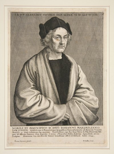 Albrecht Dürer vanhempi (1427-1502) 70-vuotiaana tekijältä Wenceslaus Hollar